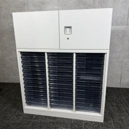 【分別に便利な組み合わせ☆両開き＋クリスタルトレー】オカムラ製　レクトライン　両開き　クリスタルトレー　収納　ローキャビネット　書庫　組み合わせ　中古　福岡　博多　天神　九州最大級《オフィスバスターズ福岡博多店は、福岡を拠点として、日本全国へ中古オフィス用品・オフィス家具を提供しております》