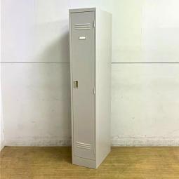 イトーキ　J型　1人用更衣ロッカー　ニューグレー　鍵付き　シリンダー錠　急なオフィスの増員にぜひ