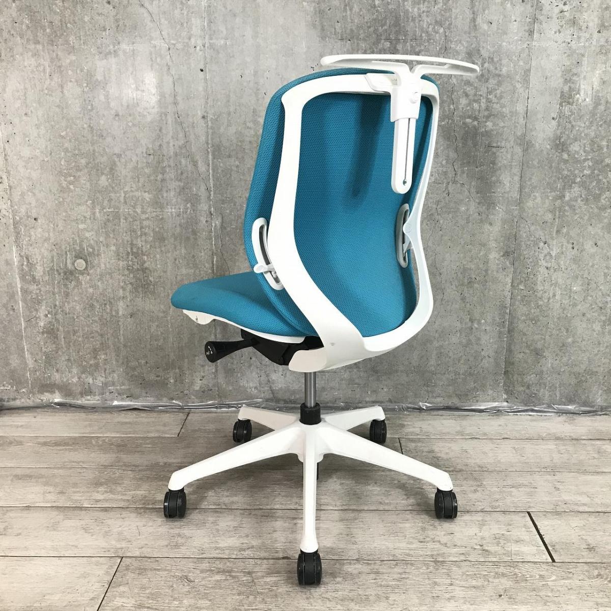 【美品】【お買い得！】オカムラ シルフィー 肘なし ハイバック　背メッシュ　ⅱ 送料無料】 オカムラ シルフィー オフィスチェア 肘なし ハイバック