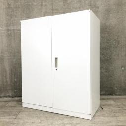 【在庫入れ替えSALE】【書庫の王道！】　■ウチダ　BEストレージ　ホワイト　両開き書庫