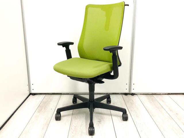 【中古】フルーエントチェア  オカムラ（okamura） 肘付ハイバックチェア