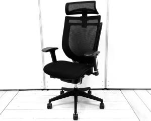 【限定1脚】椅子 在宅用チェア ワークチェア 可動肘 アイリスチトセ VIGOR EXE ヘッドレスト付きハイバックチェア 背メッシュ 座メッシュ