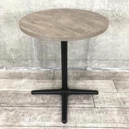 【カフェ風丸テーブル入荷！リフレッシュスペースなどにおすすめ！】■イトーキ(ITOKI)製　ノットワーク (Knot Work) シリーズ　丸テーブル　W600×H720㎜　■天板：木目ダークブラウン　脚：ブラック【弊社使用欄：A01031064】