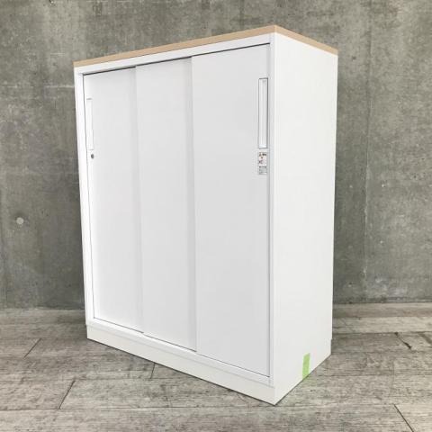 【中古】HSシリーズ 5-825-4102 ウチダ（UCHIDA) ローキャビネット／引き違い