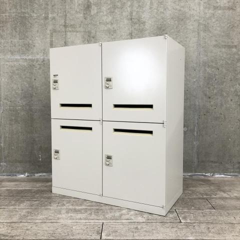 【中古】レクトラインロッカー 4B384Y Z13 オカムラ（okamura） 4人用パーソナルロッカー