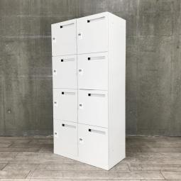 【西】～耐久性とデザインを両立したオカムラ製ロッカー～【オカムラ】【パーソナルロッカー】【8人用】【ダイヤル錠】【ホワイト】【チェア】【椅子】【イス】【事務椅子】【デスク】【机】【書庫】【書棚】【棚】【ラック】【収納】【格安】【安い】【メーカー】【レイアウト変更】【模様替え】