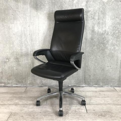 【中古】フィロソフィーチェア CR-G383L コクヨ（KOKUYO） 肘付ハイバックチェア