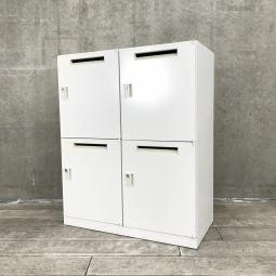 【関東倉庫在庫品】【人気のメールポスト付タイプ！フリーアドレスのお供！】【在庫入替セール品】■ウチダ製　HSシリーズ　4人用パーソナルロッカー　■ホワイト【弊社使用欄：A01019159】【ECBMC】