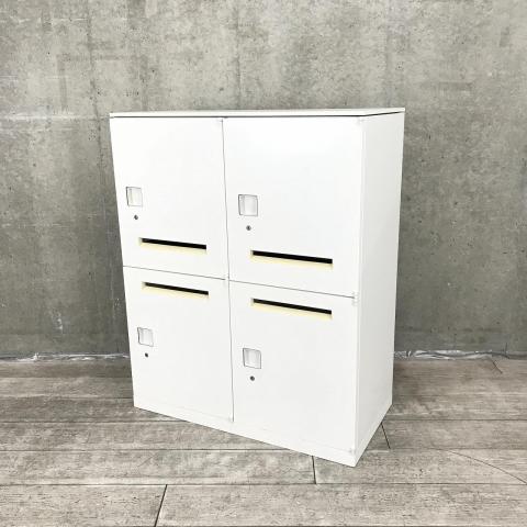 【中古】レクトラインロッカー 4B383Y ZA75 オカムラ（okamura） 4人用パーソナルロッカー