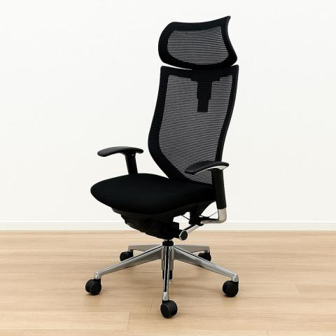 【中古】バロンチェア  オカムラ（okamura） 肘付ハイバックチェア