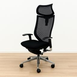 【定価約20万円】【新品可動型ヘッドレスト付き】磨き上げて状態良好！バロン（Baron）チェア※肘掛可動＆座面クッション仕様◆オカムラ製【AD】