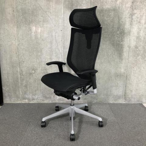 【中古】バロンメッシュチェア CP81CR FDH1 オカムラ（okamura） 肘付ハイバックチェア