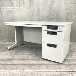 【在庫入替セール品！】【ワークスペース広々！収納も充実な幅1400㎜の片袖机！】/オススメ(おすすめ) /人気商品【弊社使用欄：A01046729】■片袖机　■W1400×D700㎜　■ホワイト　■シリンダー錠/プラス（PLUS）　LAシリーズ/