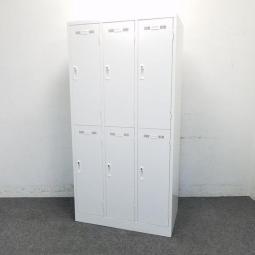 【在庫入替セール】鍵2本付き！人気のホワイト6人用ロッカー入荷！中古　ロッカー　更衣室　鍵付き