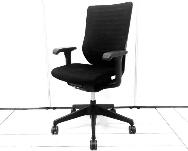 【中古】エピオスチェア KE-457JF-T1T1T1 イトーキ（ITOKI） 肘付ハイバックチェア