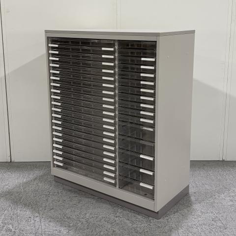 【中古】シンライン  イトーキ（ITOKI） ローキャビネット／クリスタルトレー