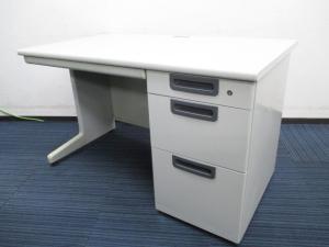 【博】プラス製の片袖机【LAシリーズ/グレー色】
※【博多店在庫品※在庫確認必要：南店でもご案内が可能です】