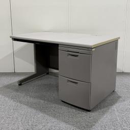 【収納も充実で使いやすい片袖机！定番サイズの幅1200㎜！】■イトーキ(ITOKI)製　CZXシリーズ　片袖机　W1200×D700㎜　■グレー(ウォームライト)　■シリンダー錠