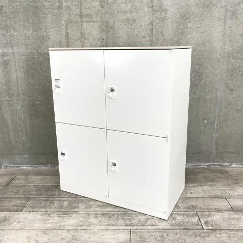 【中古】レクトラインロッカー 4B388X ZA75 オカムラ（okamura） 4人用パーソナルロッカー