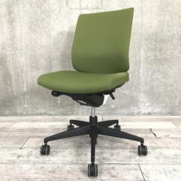 【オフィスの王道！】【納得の座り心地！魔法のように売れ続けている定番のオフィスチェア！】■コクヨ（KOKUYO）製　ウィザード2（wizard2）チェア　肘無し　ローバック　■ランバーサポート付き　■オリーブグリーン ×ホワイトシェル×ブラック脚