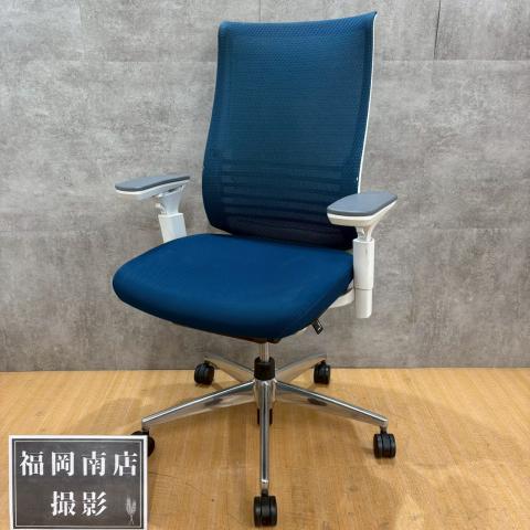 【中古】ベゼル アルミポリッシュ CRS-G2822E1 コクヨ（KOKUYO） 肘付ハイバックチェア