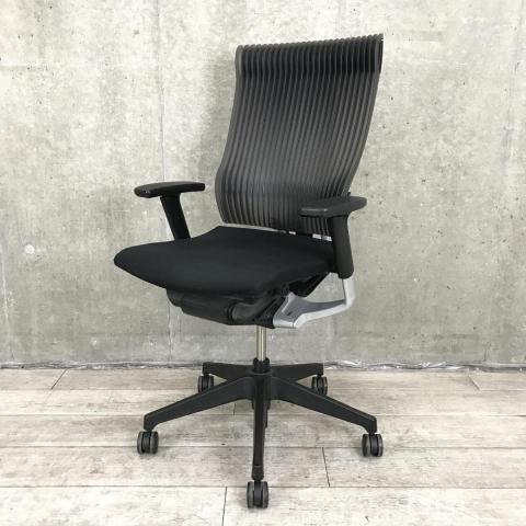 【中古】スピーナチェア（エラストマー） KE-757GP-T1T1SG イトーキ（ITOKI） 肘付ハイバックチェア