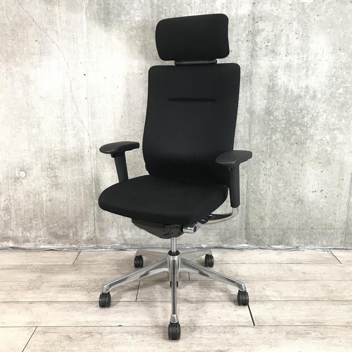 中古】コーラルチェア CQ8CBS FSF1 オカムラ/okamura 肘付ハイバック 