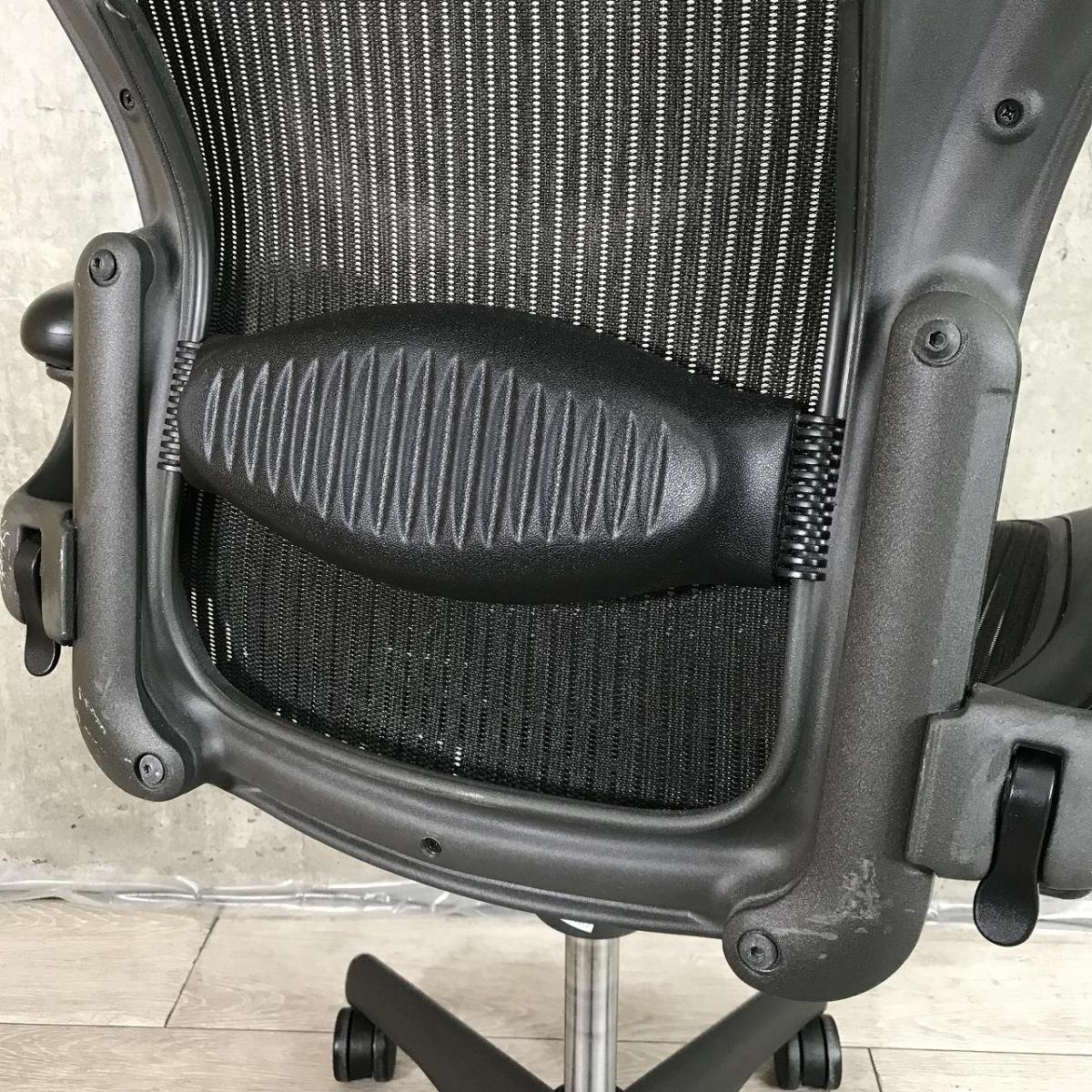bk　アーロンチェア　Aサイズ　フル装備　レバー式可動肘　前傾機能有り　中古品 Herman Miller（ハーマンミラー） アーロンチェア(Aeron chair) 一覧
