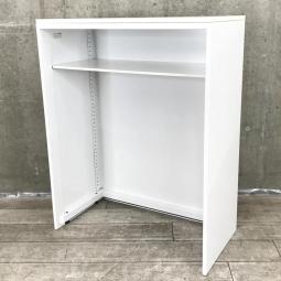 【在庫セール品・1台限定】【T12】【K12】■コクヨ（KOKUYO）　エディアシリーズ（EDIA）　オープン書庫　多目的ドック　オープントラッシュ　カウンター■ホワイト　■天板付　【スペースを有効活用！シュレッダーなどのOA機器やゴミ箱の収納に！　無人受付用電話台・カウンターとしても使える！】