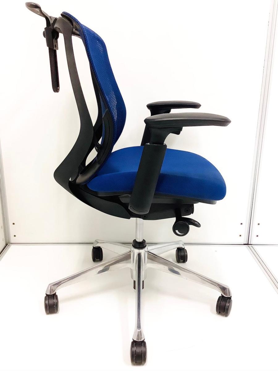 中古】シルフィーメッシュ オカムラ/okamura 肘付ローバックチェア