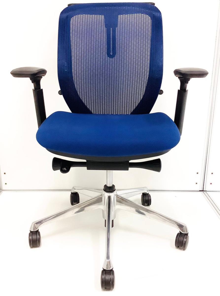 中古】シルフィーメッシュ オカムラ/okamura 肘付ローバックチェア