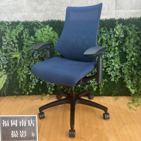 【中古】エフメッシュ KG-170JV-T1B2 イトーキ（ITOKI） 肘付ハイバックチェア