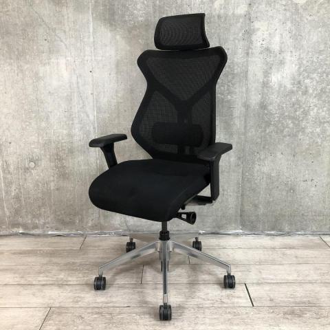 【中古】セクア アルミ KG-357JB ZTT1 イトーキ（ITOKI） 肘付ハイバックチェア