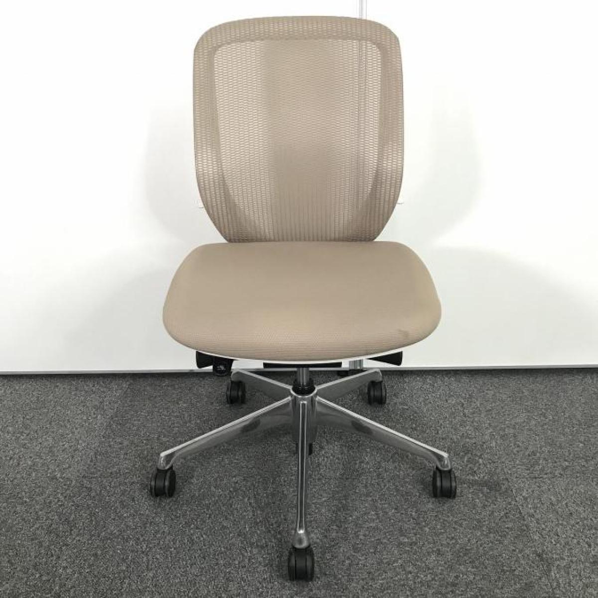 中古】シルフィーメッシュ オカムラ/okamura 肘無ローバックチェア