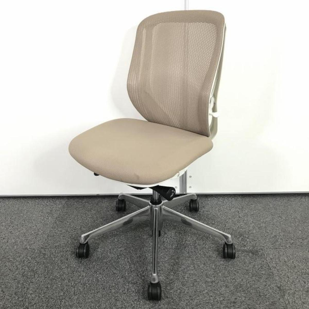 中古】シルフィーメッシュ オカムラ/okamura 肘無ローバックチェア