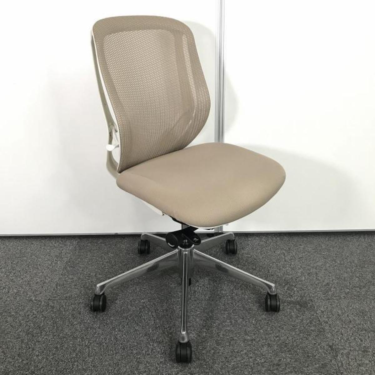 中古】シルフィーメッシュ オカムラ/okamura 肘無ローバックチェア