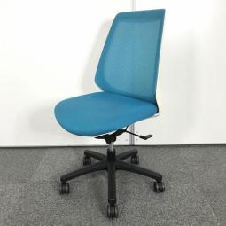 【理想的な作業姿勢をキープ！明るいカラーで通気性も抜群な背もたれメッシュ！】■イトーキ（ITOKI）　ノナ（nona）チェア　ハイバック　肘無し　背面メッシュ　■ストロングブルー × ホワイトフレーム 【弊社使用欄：A01019041 K】【KN】