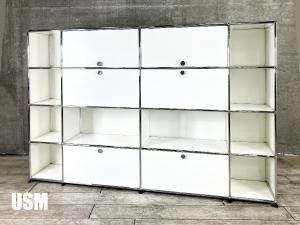 USMハラー　4列4段 キャビネット　ピュアホワイト　D350　FUDDOPDD