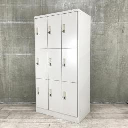 【省スペースで多人数分収納できます！】■イトーキ（ITOKI）製　SLシリーズ　9人用ロッカー（3列3段収納）　更衣用ロッカー　■ニューグレー　■シリンダー錠 【個人の荷物をしっかり保管！品質安心の国産メーカー品！】【AD】