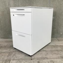 【人気商品】■コクヨ製　iSシリーズ　3段ワゴン　H600mm　■ホワイト　■シリンダー錠