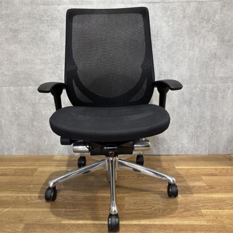 【中古】ゼファー（メッシュ）  オカムラ（okamura） 肘付ハイバックチェア
