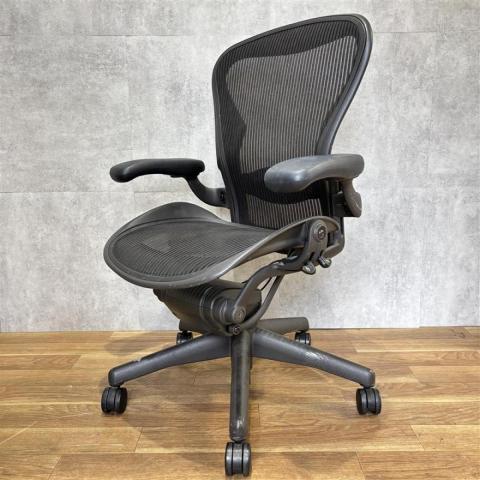 【中古】アーロンチェア（ランバー　フル装備）  Herman Miller（ハーマンミラー） 肘付ハイバックチェア