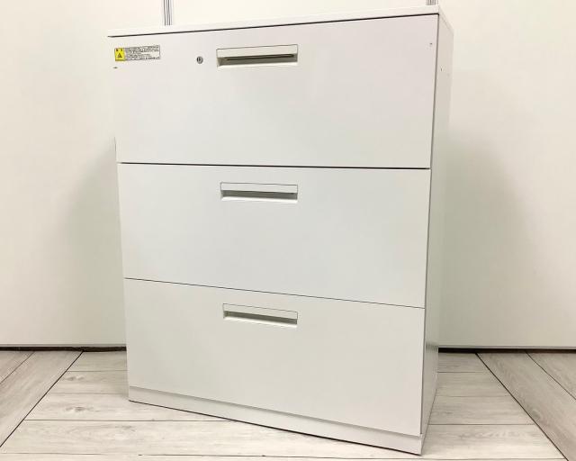 【中古】HSシリーズ HS LA-10（C）/ 5-821-7352 +　UT-9045PW / 5-858-6030 ウチダ（UCHIDA) ローキャビネット／ラテラル