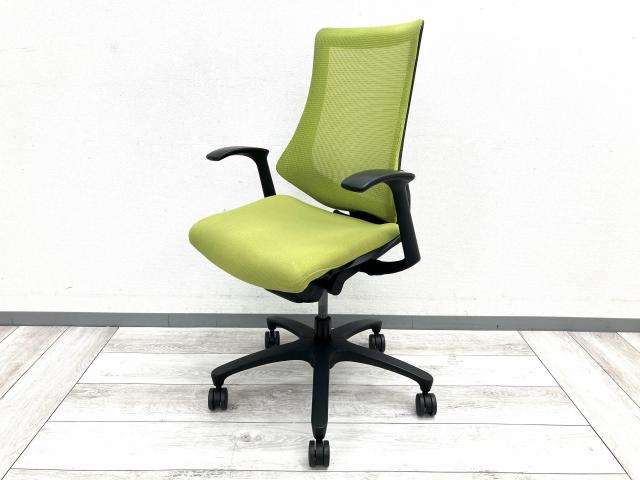 【中古】エフメッシュ KF-370JB-T1Q6 イトーキ（ITOKI） 肘付ハイバックチェア