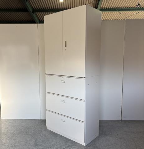 【中古】シンライン  イトーキ（ITOKI） ハイキャビネット／両開き＋3段ラテラル