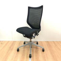 【ワンランク上の快適チェア！座面もメッシュのオシャレチェア〇】オカムラ（okamura）バロンチェア　■色：ブラック　ハイバック　肘無し