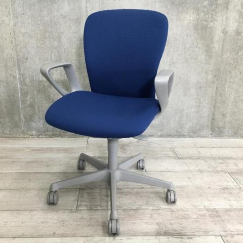 【中古】スラート C341GR　FSF3 オカムラ（okamura） 肘付ローバックチェア