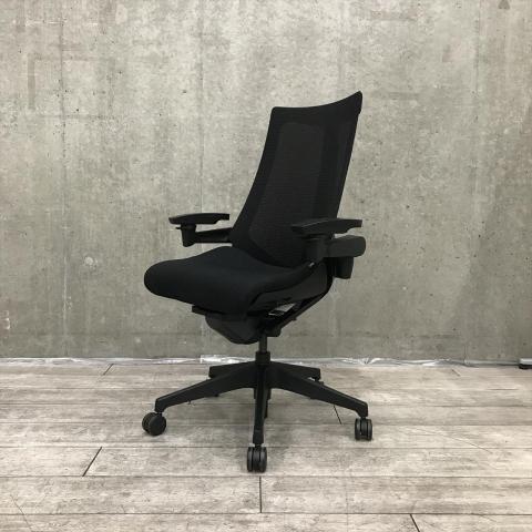 【中古】アクト メッシュ 樹脂  イトーキ（ITOKI） 肘付ハイバックチェア