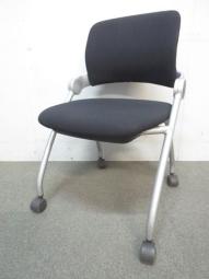 【12月中旬入荷予定】【関西倉庫在庫】ゆったり座れるミーティングチェア　■ミーティング・研修にピッタリ！　■コクヨ製　■ブラックカラー　【弊社使用欄：】