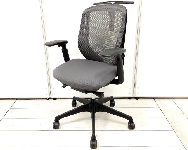 【中古】シルフィーメッシュ C682XR-FMR2 オカムラ（okamura） 肘付ローバックチェア